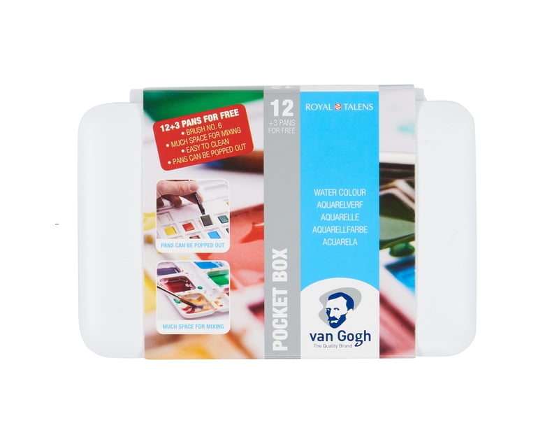 ROYAL TALENS VAN GOGH WATERCOLOR PAN SET, SET OF 12+3 ASSORTED COLORS ROYAL TALENS VAN GOGH WATERCOLOR PAN SET, SET OF 12+3 ASSORTED COLORS