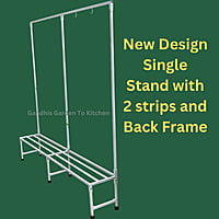 6 feet Single stand with vertical back frame for creeper and hanger set