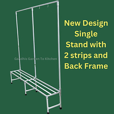 6 feet Single stand with vertical back frame for creeper and hanger set 6 feet Single stand with vertical back frame for creeper and hanger set