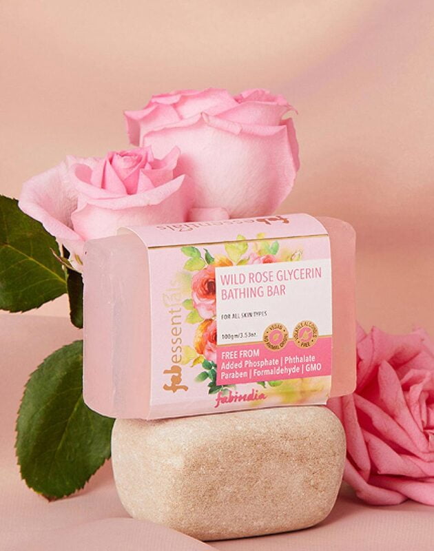 Wild Rose Rose Glycerin Bathing Bar