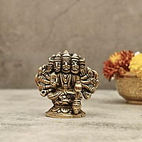 Brass Panchmukhi Hanuman Idol - 3 inch Height | Powerful Brass Idol of Panchmukhi Hanuman for Divine Protection Brass Panchmukhi Hanuman Idol - 3 inch Height | Powerful Brass Idol of Panchmukhi Hanuman for Divine Protection
