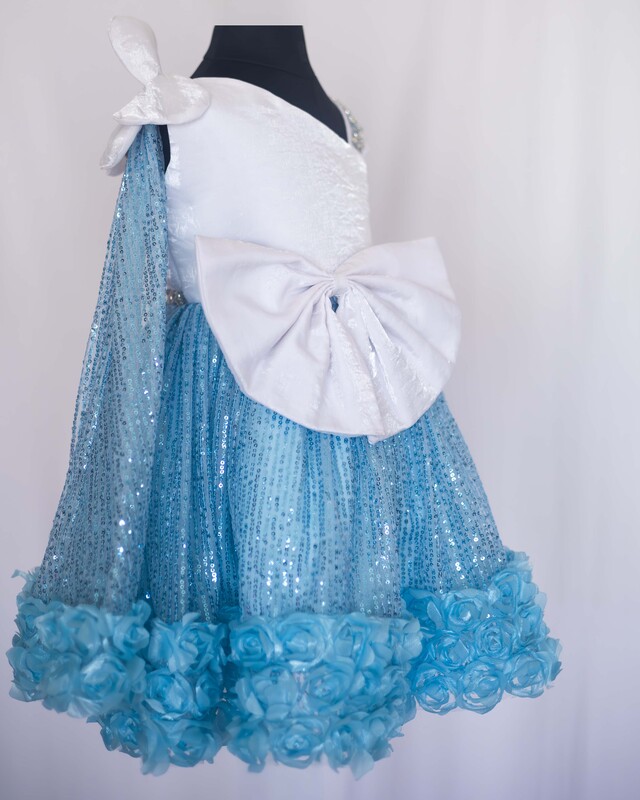 Aqua Shimmer Ruffle Aqua Shimmer Ruffle