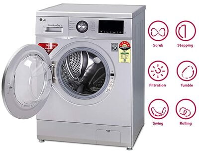 LG 7.0 Kg 5 Star Inverter Fully-Automatic Front Loading Washing Machine (FHM1207ZDL,