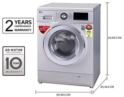 LG 7.0 Kg 5 Star Inverter Fully-Automatic Front Loading Washing Machine (FHM1207ZDL,