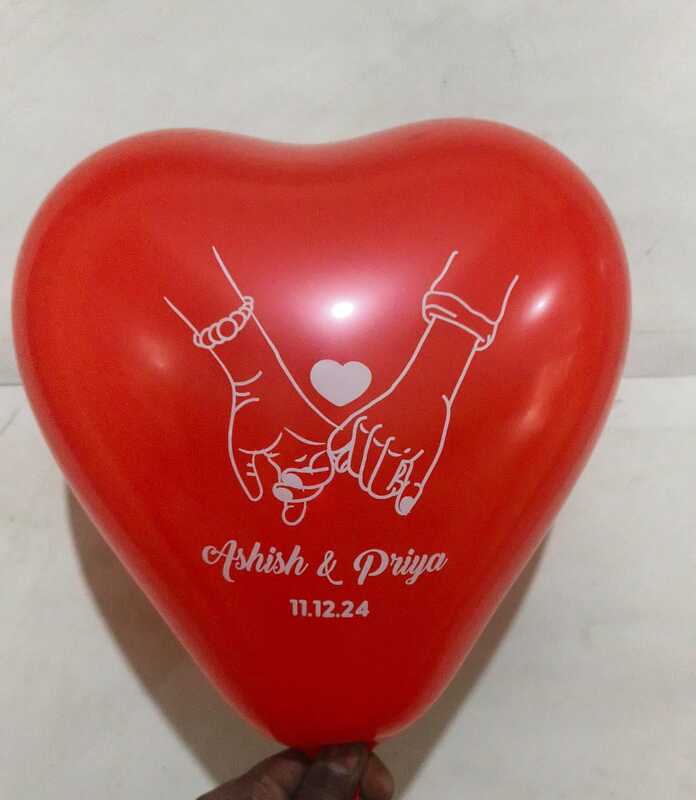 Personalized Red Heart Shape Balloons –Pack of 30pcs for Romantic Celebrations, Weddings, Anniversaries, Birthdays & Parties