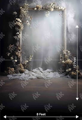 Grey Floral Frame (PRE-ORDER)