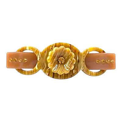 Elegant Flower & Stone Hair Barrette