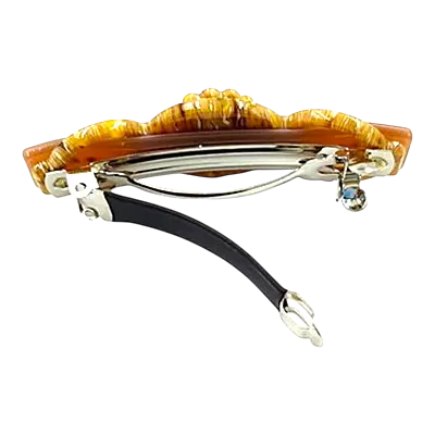 Elegant Flower & Stone Hair Barrette