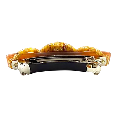 Elegant Flower & Stone Hair Barrette