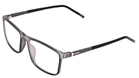 Unisex Rectangular Spectacle Frame. See Through Matte Grey Color Rim. Size-MEDIUM.
