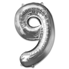 The Magic Balloons Store-16" FOIL Balloons - Silver Numbers