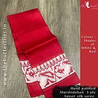 Murshidabad Tusser silk saree 1