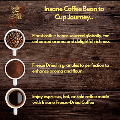 Insane Coffee Freeze Dried Tiltilating Almond 50 Grams Insane Coffee Freeze Dried Tiltilating Almond 50 Grams