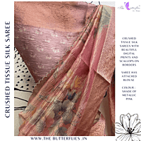 CRUSHED TISSUE SILK SAREE DVFSTES23768 CRUSHED TISSUE SILK SAREE DVFSTES23768