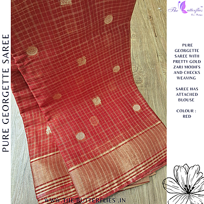PURE GEORGETTE SAREE  VFLSGRS23925