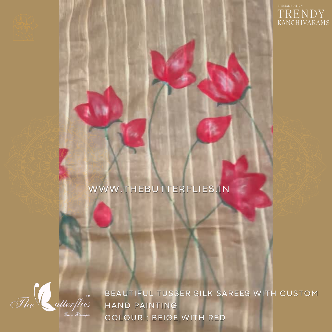 Tusser silk saree with Dolby Weaves YBRSTUS17694 Tusser silk saree with Dolby Weaves YBRSTUS17694