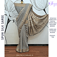 BEAUTIFUL SPUN SILK SAREE KCVSCRE23560