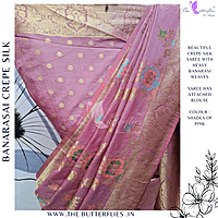 BANARASI CREPE SILK SAREE DCMSBNS24294 BANARASI CREPE SILK SAREE DCMSBNS24294