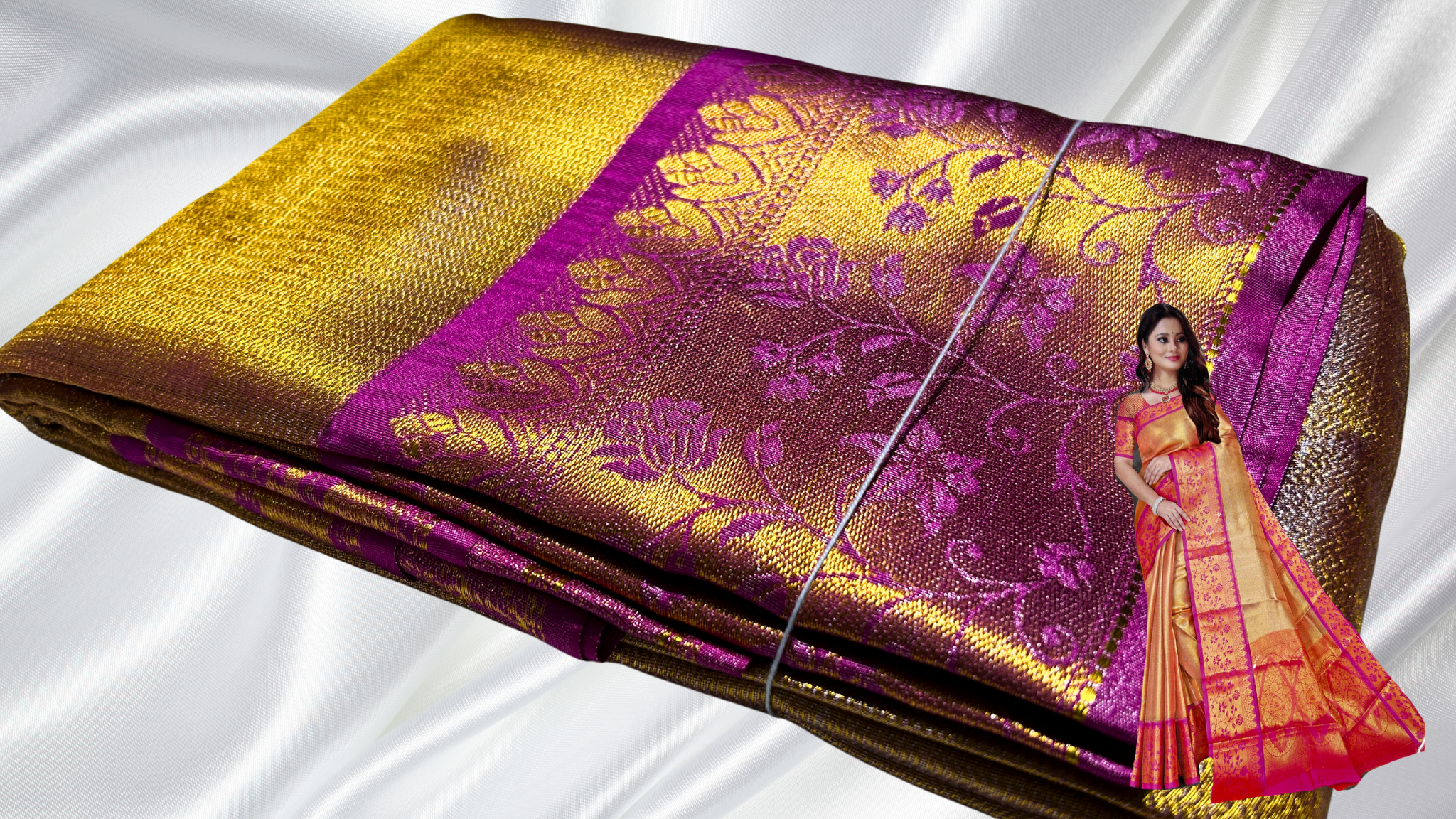Jyothika Gold Pink Fancy Silk Saree