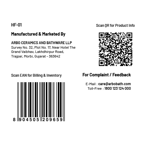 HF-01 Brass Round Health Faucet With Hook & 1.2 Mtr. S.S. Tube (Ivory)