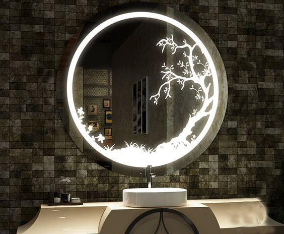 Round LED Touch Sensor Mirror 009