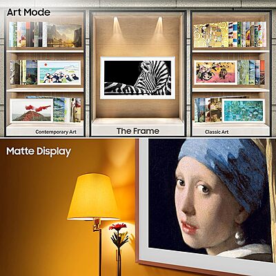 Samsung 165 cm (65 inches) The Frame Series 4K Ultra HD Smart QLED TV QA65LS03BAKLXL