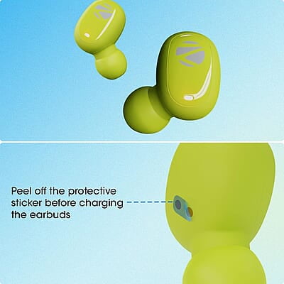 Zebronics Zeb-Sound Bomb N1 True Wireless In Ear Earbuds with ENC, Gaming Mode (up to 50ms), up to 18H Playback, Bluetooth V5.2, Fidget Case, Voice Assistant, Splash Proof, Type C, and Mic