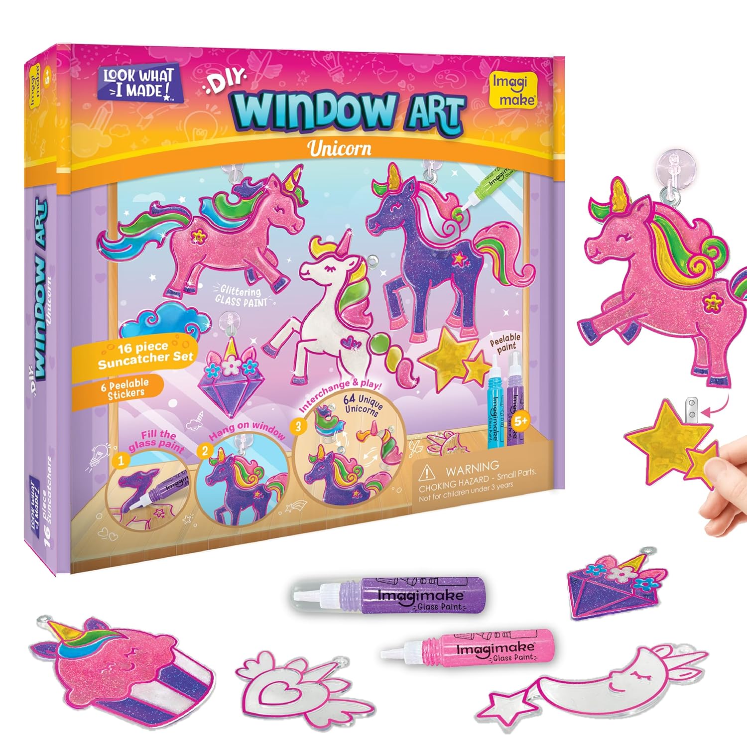Imagimake Window Art Unicorn | Glass Painting Kit | Art and Craft Kit
