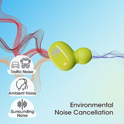 Zebronics Zeb-Sound Bomb N1 True Wireless In Ear Earbuds with ENC, Gaming Mode (up to 50ms), up to 18H Playback, Bluetooth V5.2, Fidget Case, Voice Assistant, Splash Proof, Type C, and Mic