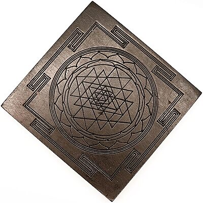 Karungali Sri Yantra | Original Sri Yantra Black Ebony Wood | 100% Natural Unpolished Karungali Vastu Yantra | 3x3 Inches | 1 Piece Karungali Sri Yantra | Original Sri Yantra Black Ebony Wood | 100% Natural Unpolished Karungali Vastu Yantra | 3x3 Inches | 1 Piece