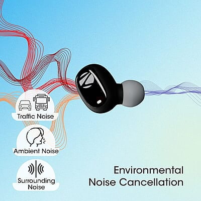 Zebronics Zeb-Sound Bomb N1 True Wireless In Ear Earbuds with ENC, Gaming Mode (up to 50ms), up to 18H Playback, Bluetooth V5.2, Fidget Case, Voice Assistant, Splash Proof, Type C, and Mic