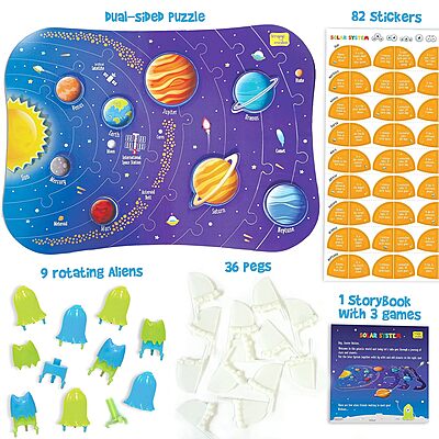 Imagimake Mapology Solar System Puzzle - Learning Aid And Educational Toy - For Kids Age 4 And Above Imagimake Mapology Solar System Puzzle - Learning Aid And Educational Toy - For Kids Age 4 And Above
