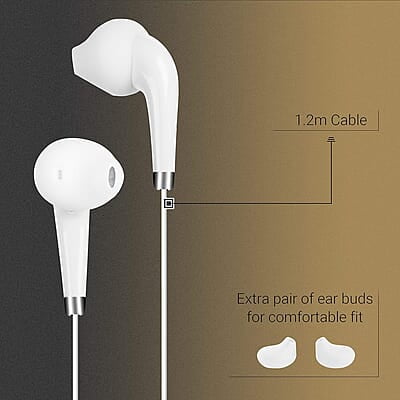 Zebronics Zeb-Calyx Wired in Ear Earphones with Mic Zebronics Zeb-Calyx Wired in Ear Earphones with Mic