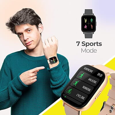 Zebronics ZEB-FIT7220CH Smart Fitness Watch with Call Function via Built-in Speaker & Mic