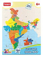 Toy Map, Educational, 104 Pieces, Puzzle, For 6 year Old kids And Above, Multi Color