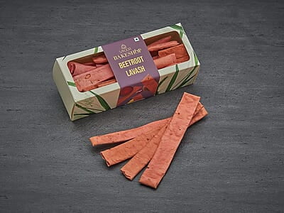 SMOOR Premium Gourmet Beetroot Lavash Bread 5x 100gm (Pack of 5)