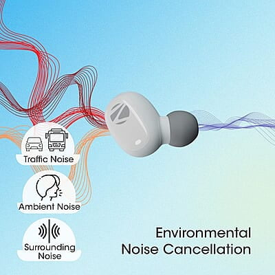 Zebronics Zeb-Sound Bomb N1 True Wireless In Ear Earbuds with ENC, Gaming Mode (up to 50ms), up to 18H Playback, Bluetooth V5.2, Fidget Case, Voice Assistant, Splash Proof, Type C, and Mic