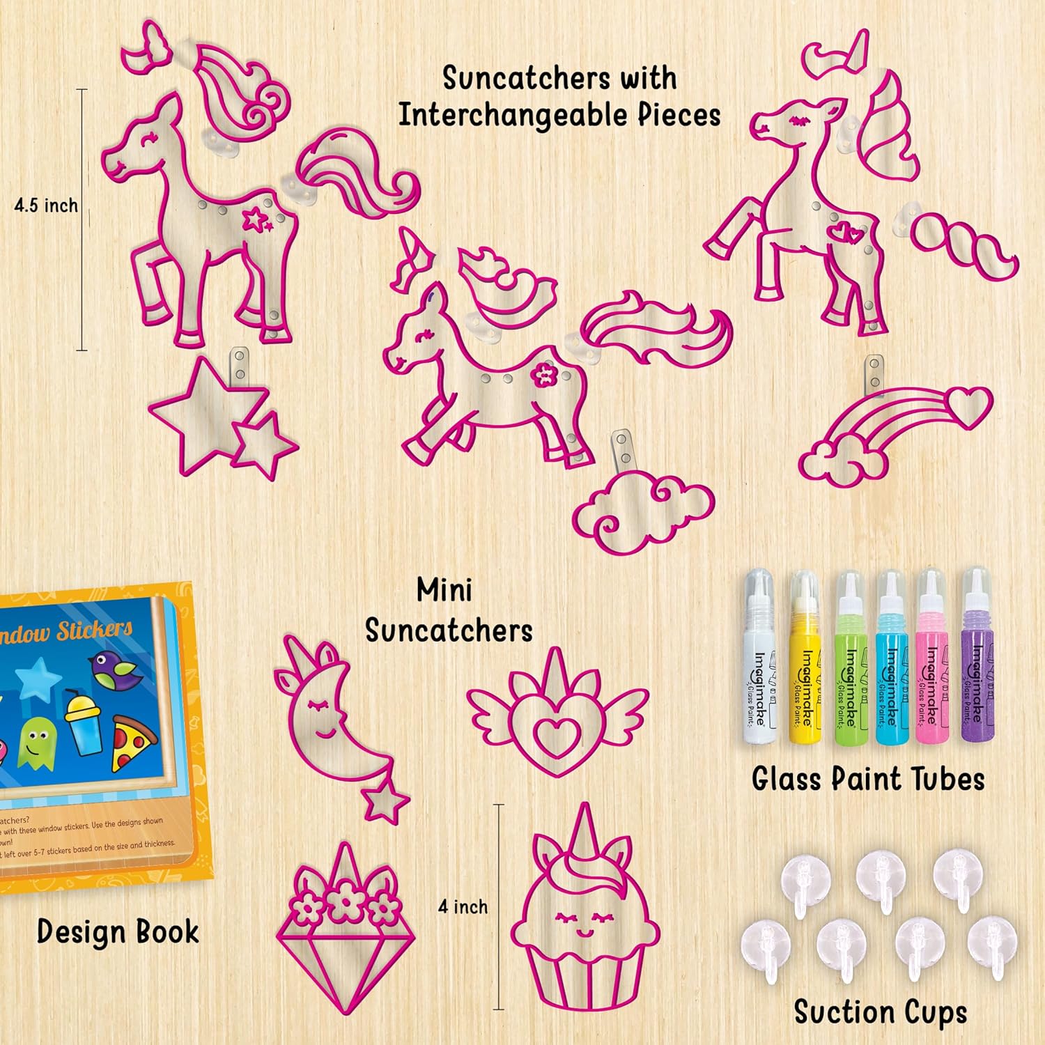 Imagimake Window Art Unicorn | Glass Painting Kit | Art and Craft Kit Imagimake Window Art Unicorn | Glass Painting Kit | Art and Craft Kit