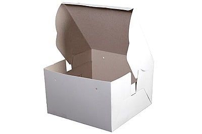 Qson Cake Box 8x8x5 White Plain