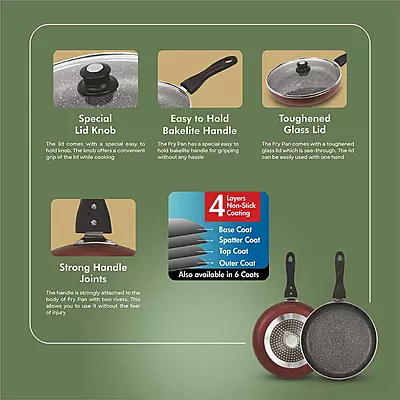 Signora Ware Perfecto Non- Stick Fry Pan, 4 Layer 24 CM