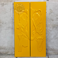 3D Elephant Design Door with pu paint 3D Elephant Design Door with pu paint