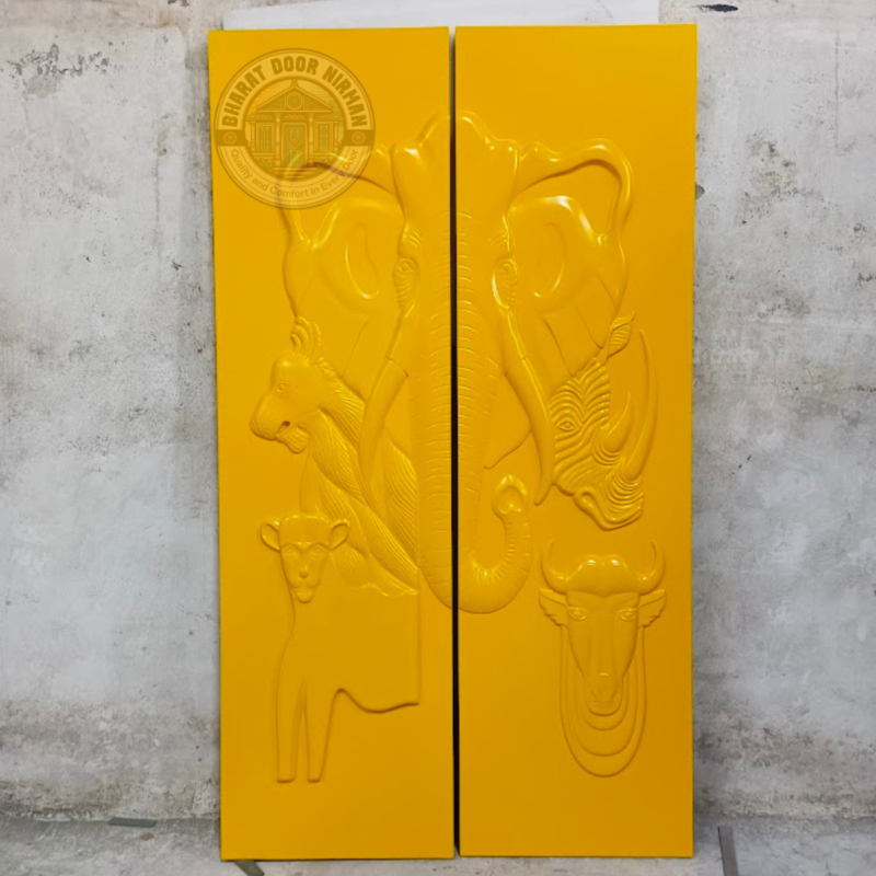 3D Elephant Design Door with pu paint 3D Elephant Design Door with pu paint
