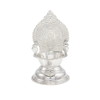 Silver Astalakshmi Diya Silver Astalakshmi Diya