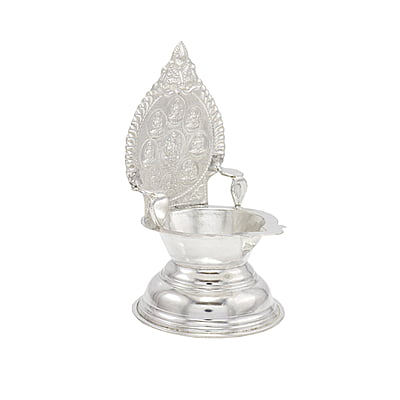 Silver Astalakshmi Diya Silver Astalakshmi Diya