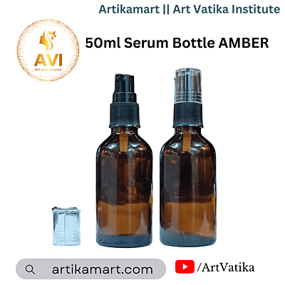 50 ml Serum Bottle AMBER Brown 18mm NECK 50 ml Serum Bottle AMBER Brown 18mm NECK