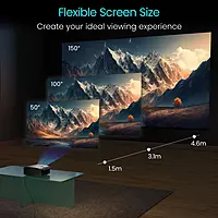Portronics Beem 490 Smart LED Projector | 1080p Full HD, Auto Focus, Streaming Apps, 6000 lm | Portable Projector with Remote Controller (Black) Portronics Beem 490 Smart LED Projector | 1080p Full HD, Auto Focus, Streaming Apps, 6000 lm | Portable Projector with Remote Controller (Black)