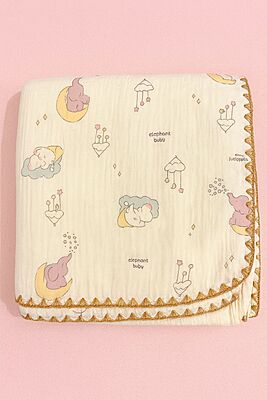 4-Layer Muslin Cotton Crinkled Blanket 100* 110cm – Assorted Designs