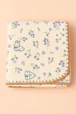 4-Layer Muslin Cotton Crinkled Blanket 100* 110cm – Assorted Designs