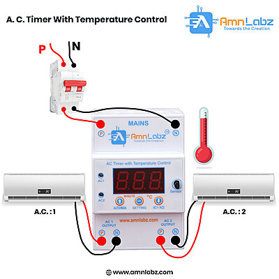 Digital AC timer with Temperature Control Digital AC timer with Temperature Control