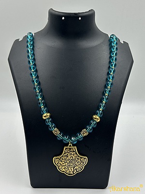 Round Glass Beads Oxidised Pendant Neckpiece A1HJ00014B